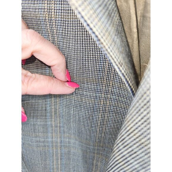Vtg Lauren Ralph Lauren Wool Sport Coat Mens 42L Union Made Grey Check Blazer - Picture 11 of 14